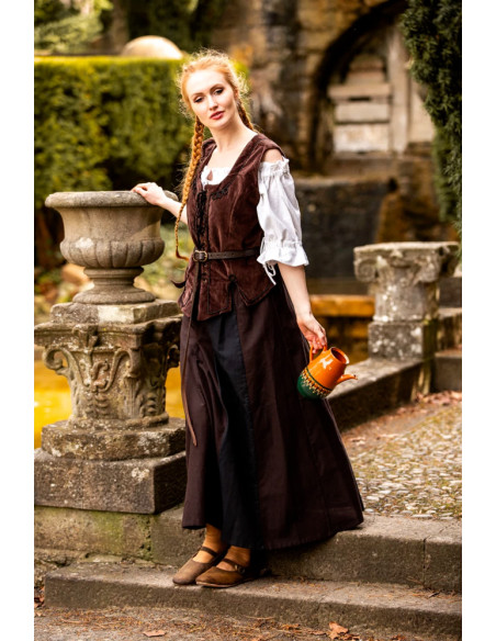corpetto medievale marrone