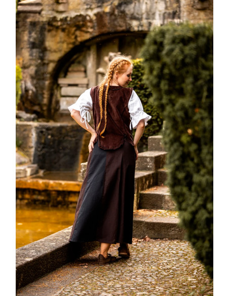 corpetto medievale marrone