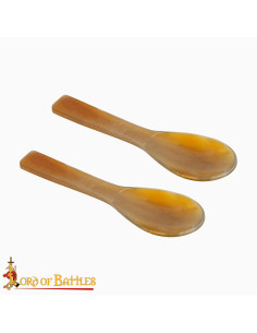 Set 2 cucchiai in vero corno (12,7 cm.) 2