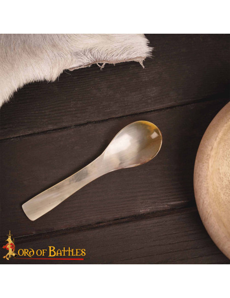 Set 2 cucchiai in vero corno (12,7 cm.)