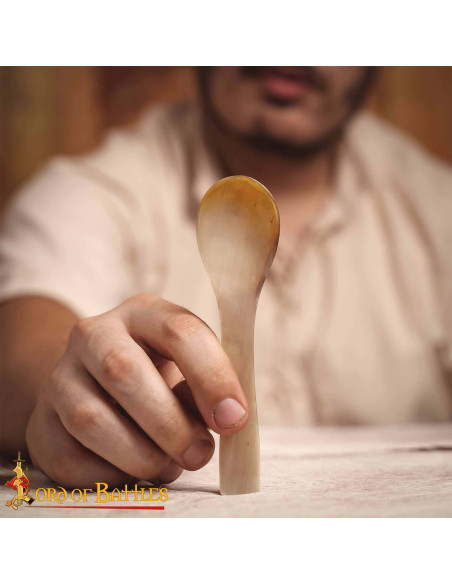 Set 2 cucchiai in vero corno (12,7 cm.)