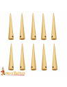 Confezione da 10 puntali medievali in ottone massiccio (2,6 cm.)