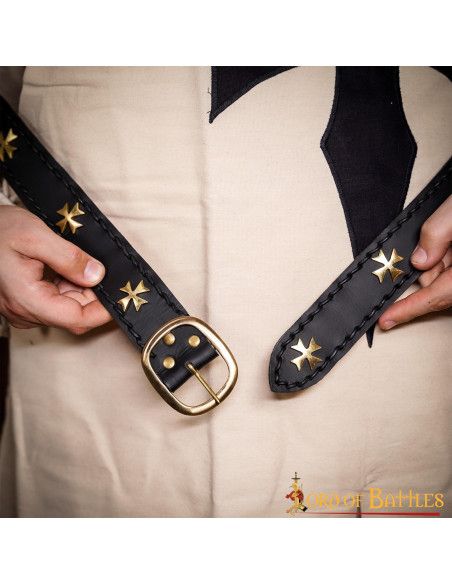 Cintura medievale in pelle Crociati,...