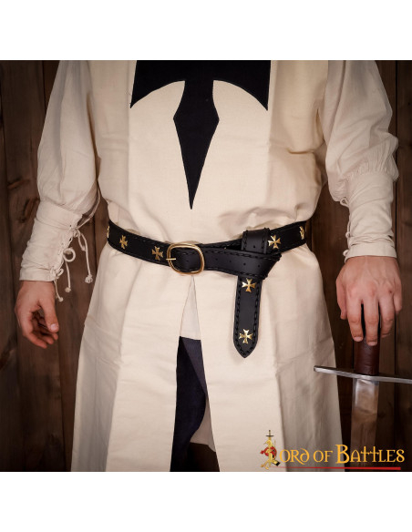 Cintura medievale in pelle Crociati,...