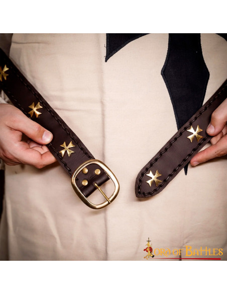 Cintura medievale in pelle Crociati,...
