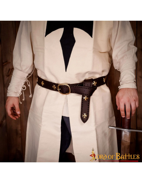 Cintura medievale in pelle Crociati,...