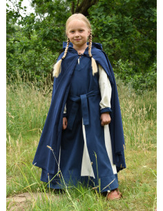 Mantello medievale modello Paul per bambini, blu