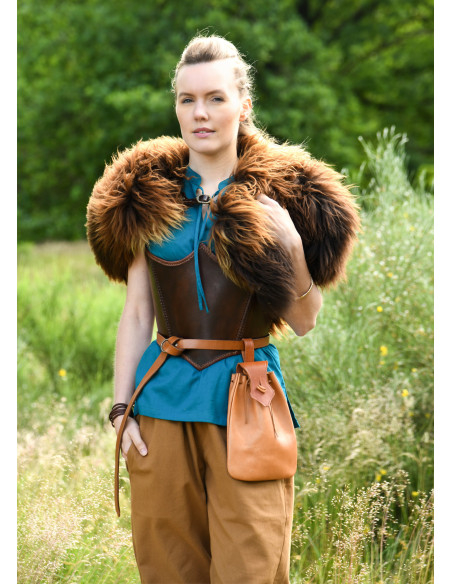 Corsetto medievale in pelle, colore...