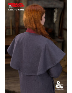 Mantello corto Dungeons and Dragons Warlock, grigio-rosso 2