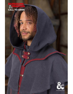 Gugel Warlock Dungeons and Dragons, grigio-rosso