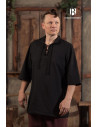 Camicia estiva medievale Aton, nera