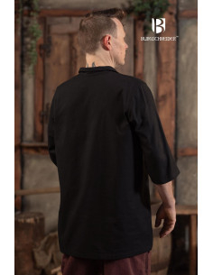 Camicia estiva medievale Aton, nera 2