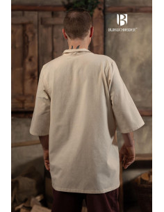 Camicia medievale estiva Aton, bianco naturale 2