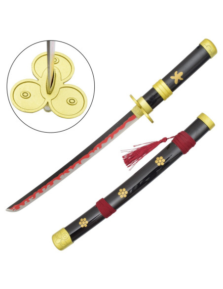 Katana in miniatura Enma nera di Zoro...