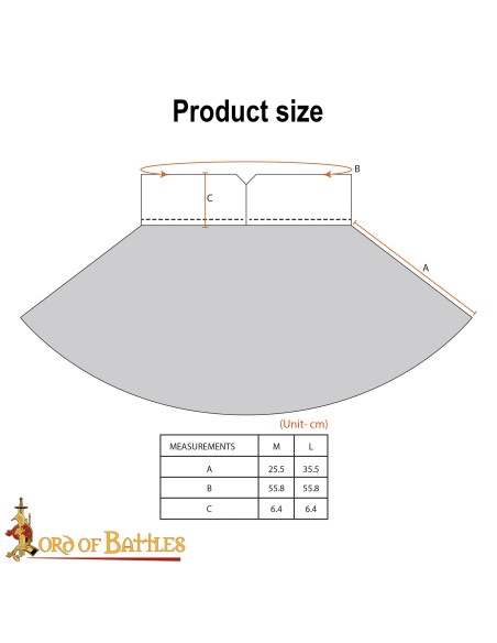 Gorgiera medievale in cotta di maglia...