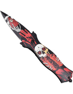 Coltello Stiletto Nightmare II con punta rompivetro (9 cm.)