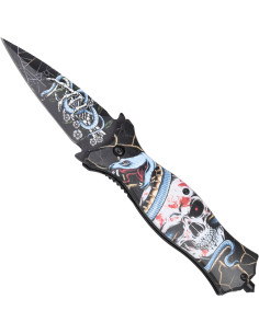 Coltello Stiletto Nightmare III con punta rompivetro (9 cm.)