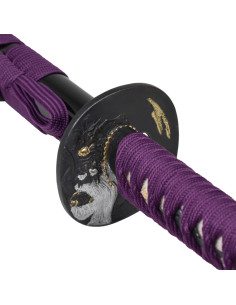 Modello viola Katana Samurai Damasco, 8000 strati 2