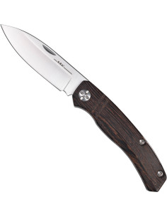 Coltello tascabile EDC con manico in legno (8,5 cm.)
