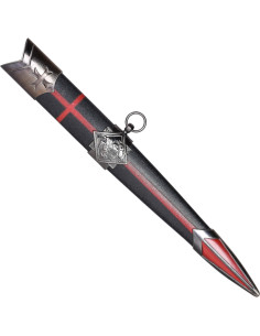 Pugnale templare decorativo con fodero (37,5 cm.) 2