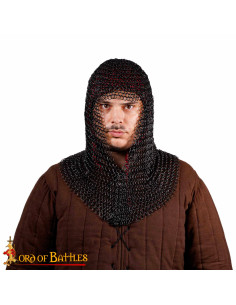 Anelli rotondi in cotta di maglia del boia, neri