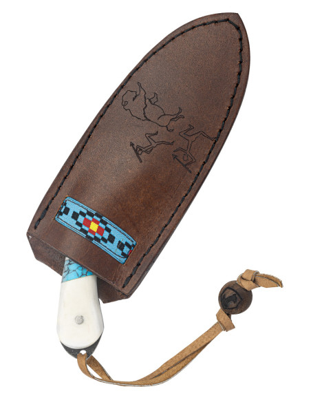 Coltello per scuoiatore Micarta Blue...