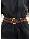 Cintura medievale doppia unisex, in pelle