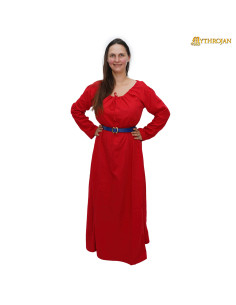 Abito medieval lungo modello Maiden, rosso