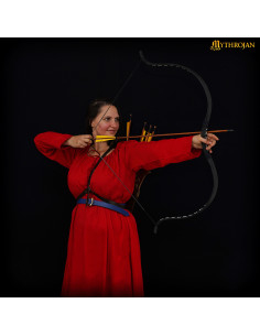 Abito medieval lungo modello Maiden, rosso 2