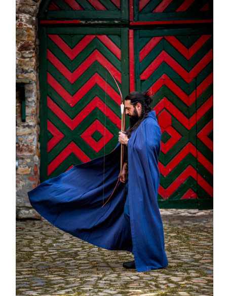 Lungo mantello medievale blu