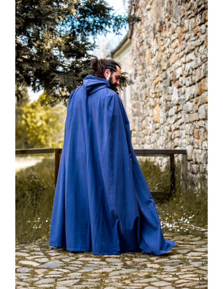 Lungo mantello medievale blu
