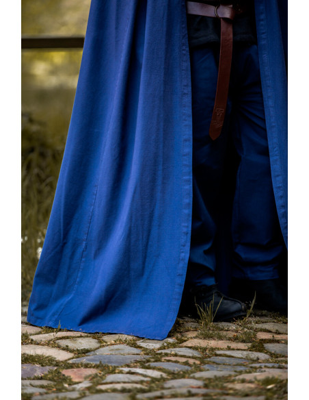 Lungo mantello medievale blu