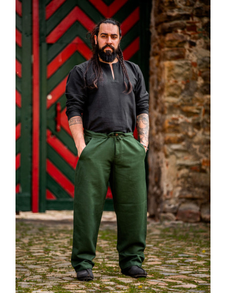 Pantaloni medievali Dirk, colore verde