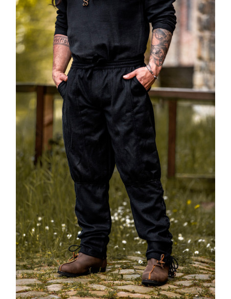 Pantaloni Viking Jorgen in lana nera