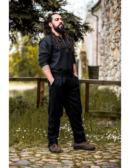 Pantaloni Viking Jorgen in lana nera
