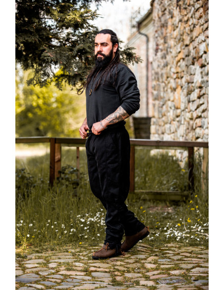 Pantaloni Viking Jorgen in lana nera