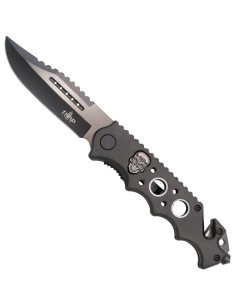 Coltello tattico terzo teschio annerito (21,2 cm.)