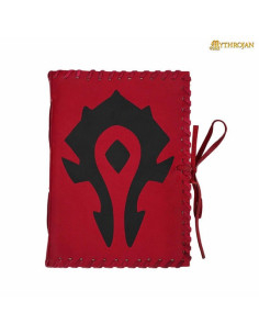 Diario medievale in pelle di Warcraft rosso