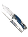 Coltello da campo Albainox con manico stamina blu (22,50 cm.)