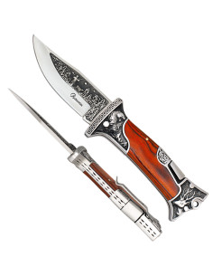Coltello da campo Albainox con manico stamina rosso...