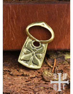 Fibbia per cintura medievale in ottone (3,7x2,3 cm.) 2