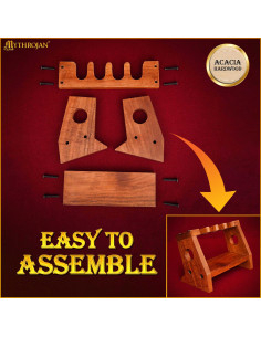 Supporto per pistola medievale in legno 2