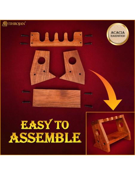 Supporto per pistola medievale in legno