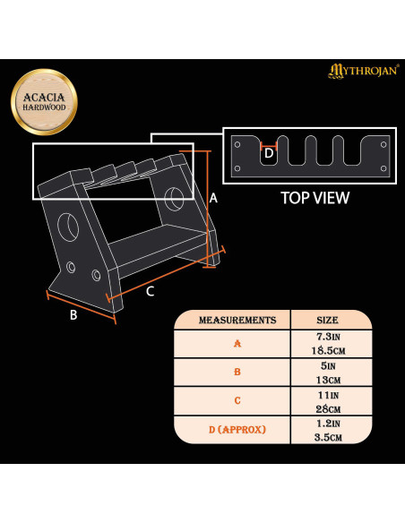 Supporto per pistola medievale in legno
