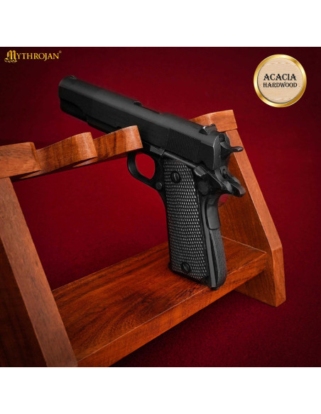 Supporto per pistola medievale in legno