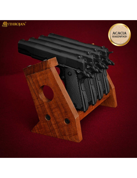 Supporto per pistola medievale in legno