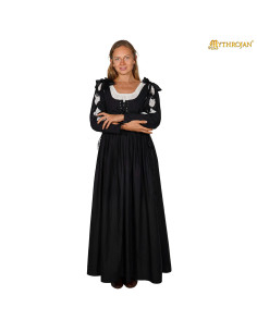 Abito rinascimentale medievale irlandese, colore nero