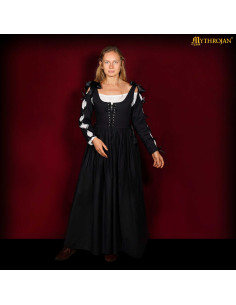 Abito rinascimentale medievale irlandese, colore nero 2