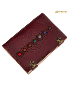 Diario medievale in pelle fatto a mano modello Sevenstone