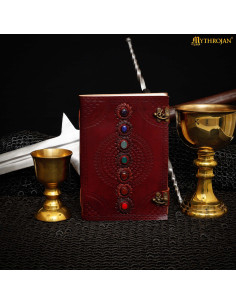 Diario medievale in pelle fatto a mano modello Sevenstone 2
